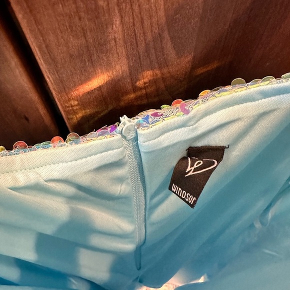 Size L Blue Sequin Dress NWT 💎 - Picture 4 of 6